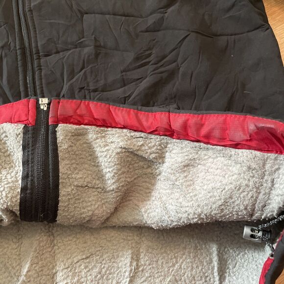 New Balance Softshell Sherpa Lined Hooded Jacket Black Full Zip Size Medium - Picture 8 of 13